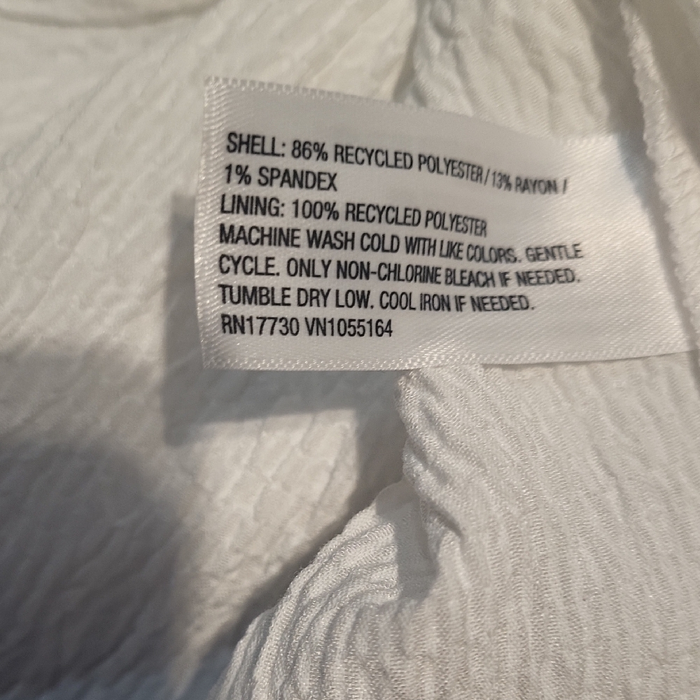 White Puff Sleeve Dress - Picture 8 of 8